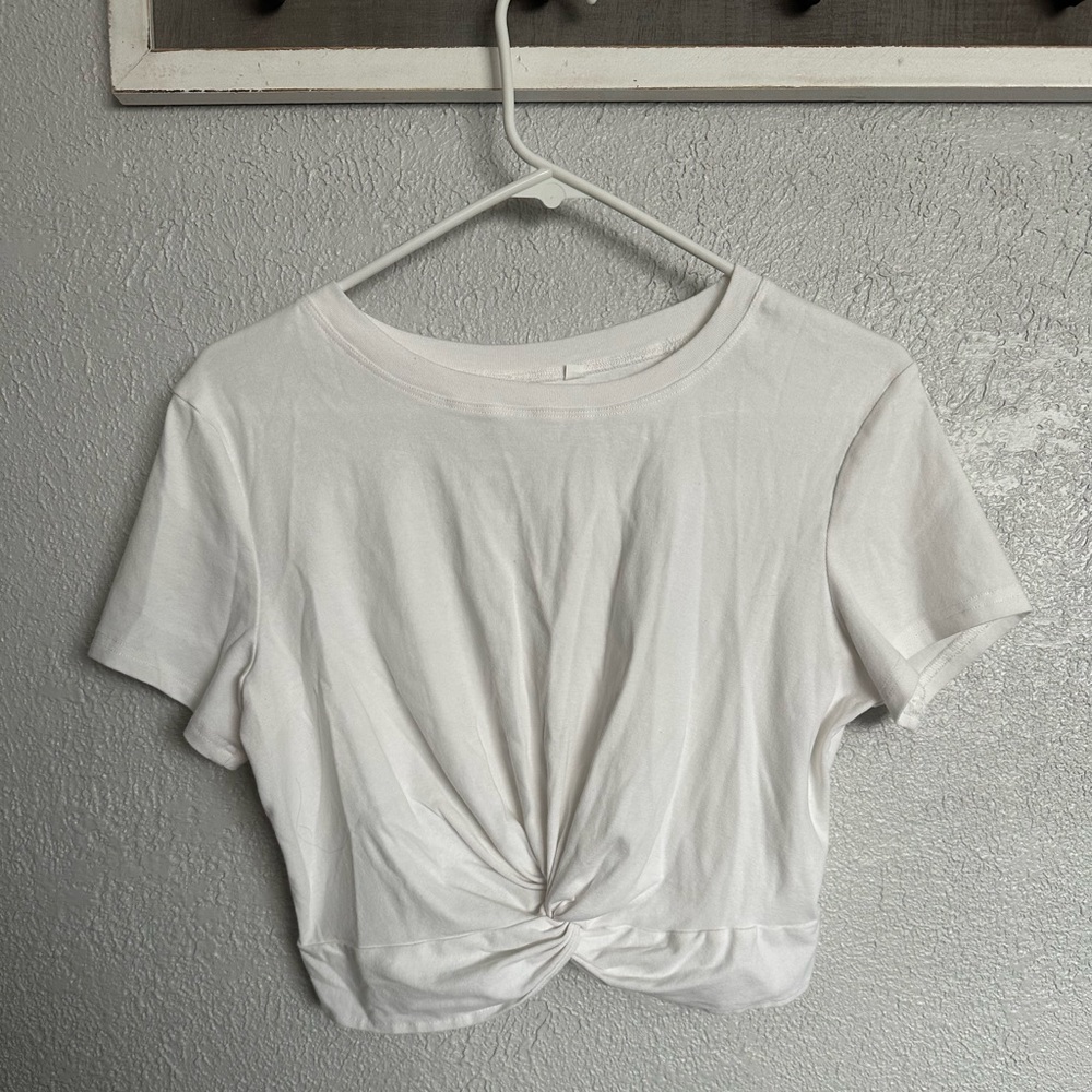 White crop top